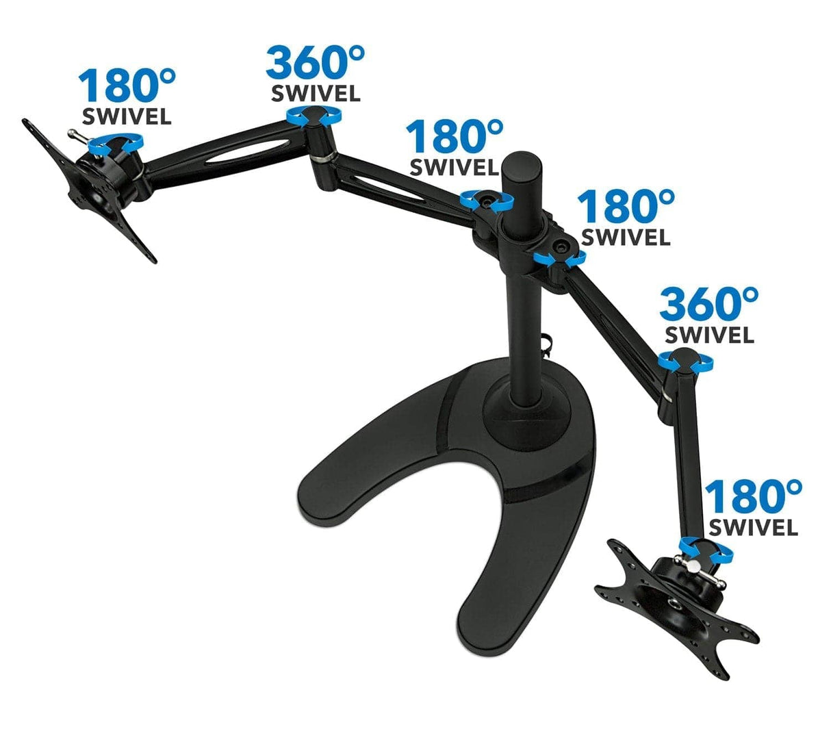 Monitor Stands - Full Motion Dual Monitor Desk Stand - Mount-It! - MI-792