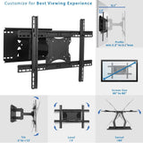 TV Mount - Full Motion Large TV Wall Mount with Extension - Mount-It! - MI-385