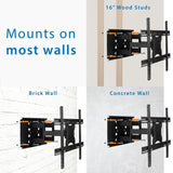 TV Mount - Full Motion Large TV Wall Mount with Extension - Mount-It! - MI-385