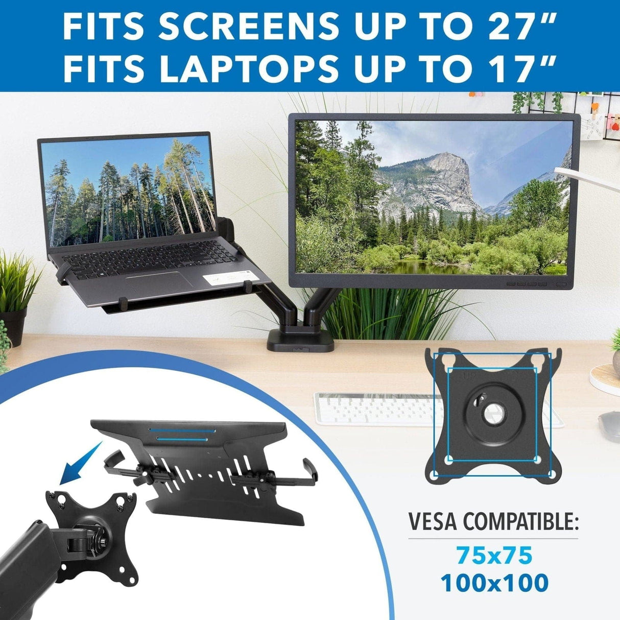 Laptop Mount - Full Motion Monitor and Laptop Mount - Mount-It! - MI-6352LTMN