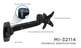 Monitor Mount - Full Motion Monitor Wall Mount - Mount-It! -