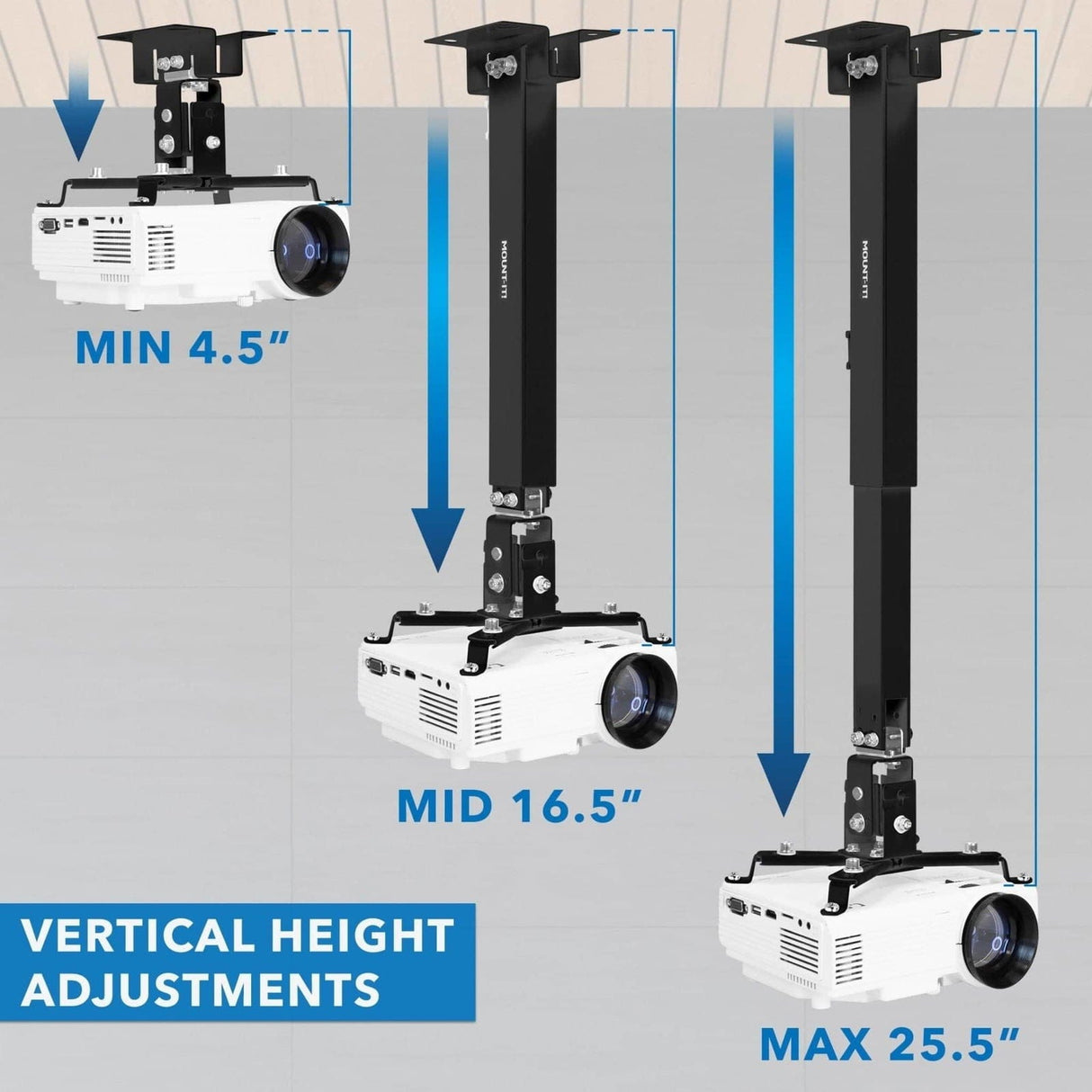 Projector Mount - Full Motion Projector Wall & Ceiling Mount - Mount-It! -