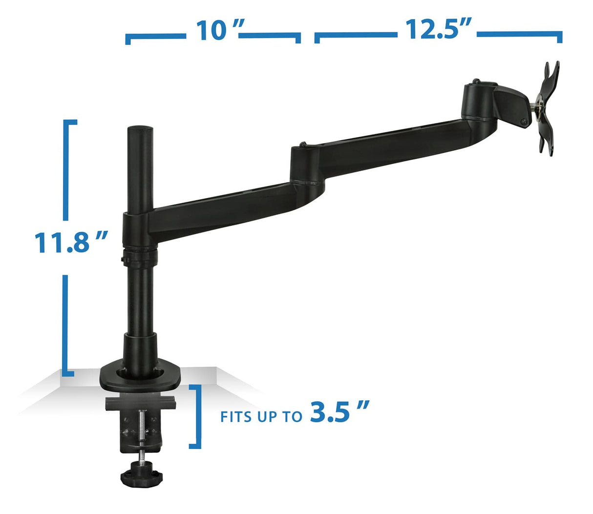 Monitor Mount - Full Motion Single Monitor Arm - Mount-It! - MI-33111B