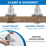 Monitor Mount - Full Motion Single Monitor Desk Mount, Height Adjustable with Gas Spring Arm - Mount-It! - MI-6771