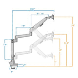 Monitor Mount - Full Motion Single Monitor Desk Mount, Height Adjustable with Gas Spring Arm - Mount-It! - MI-6771