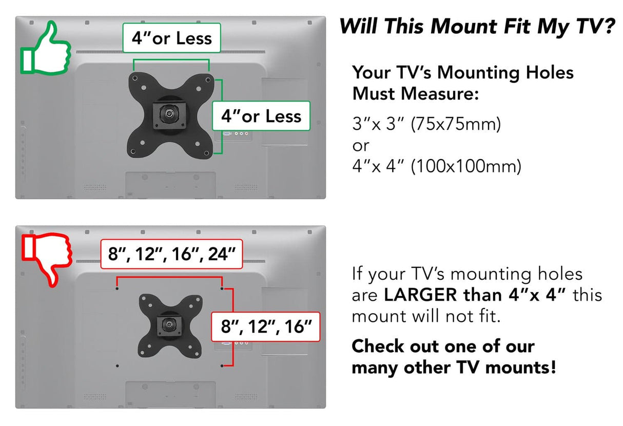 TV Mount - Full Motion Small TV Wall Mount - Mount-It! - MI-2042