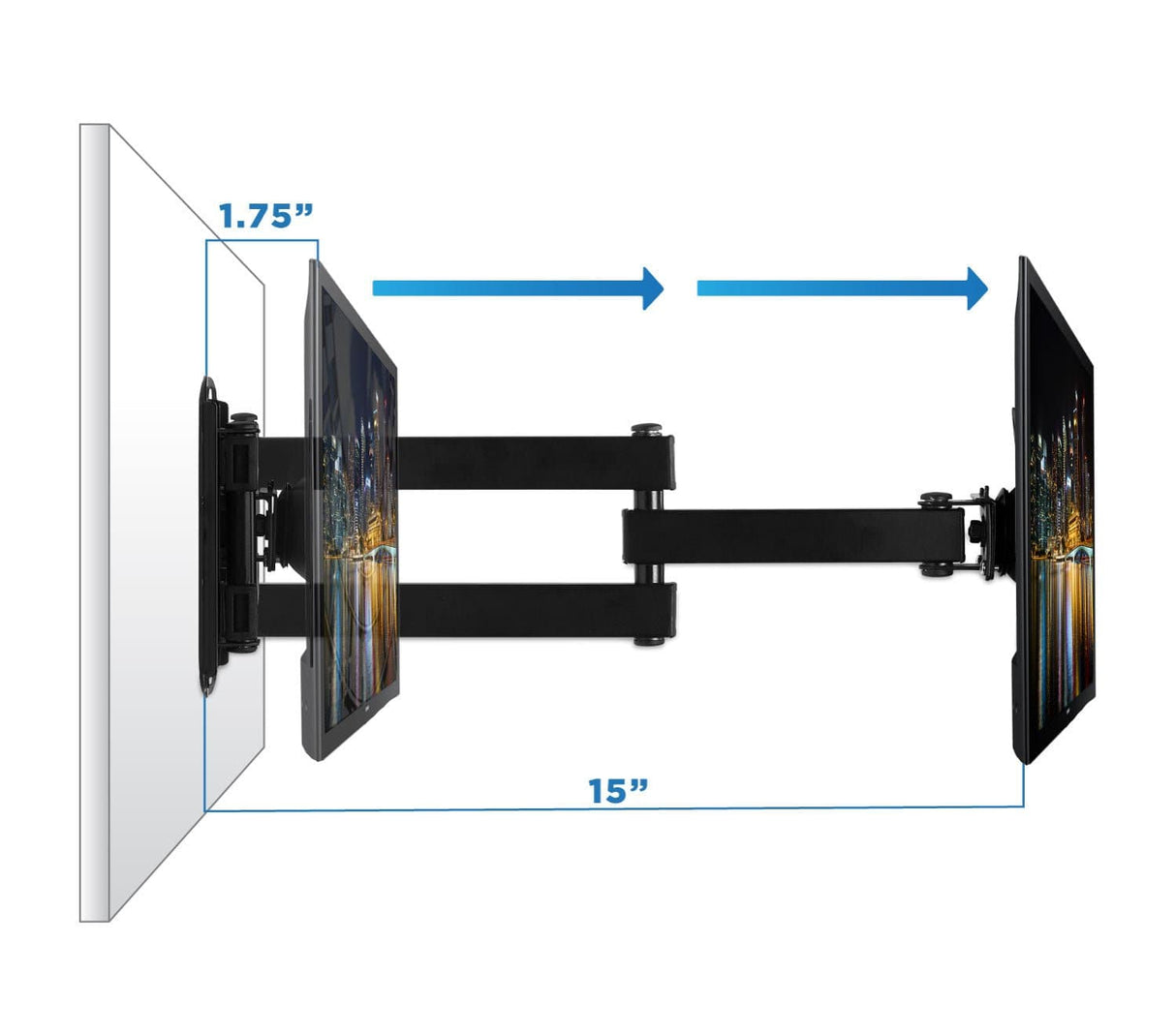 TV Mount - Full Motion Small TV Wall Mount - Mount-It! - MI-2042