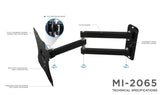 TV Mount - Full Motion Swivel Bracket TV Wall Mount - Mount-It! - MI-2065L