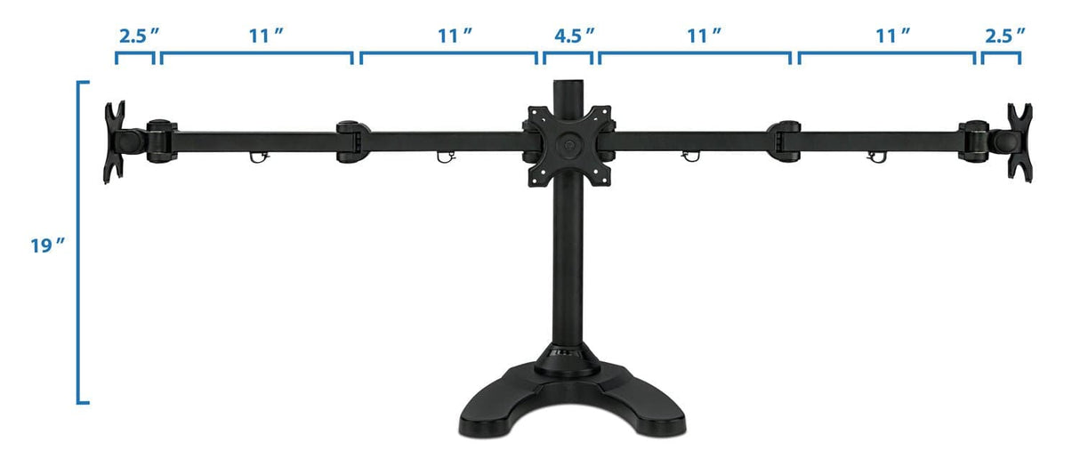 Monitor Stands - Full Motion Triple Monitor Desk Stand - Mount-It! - MI-789