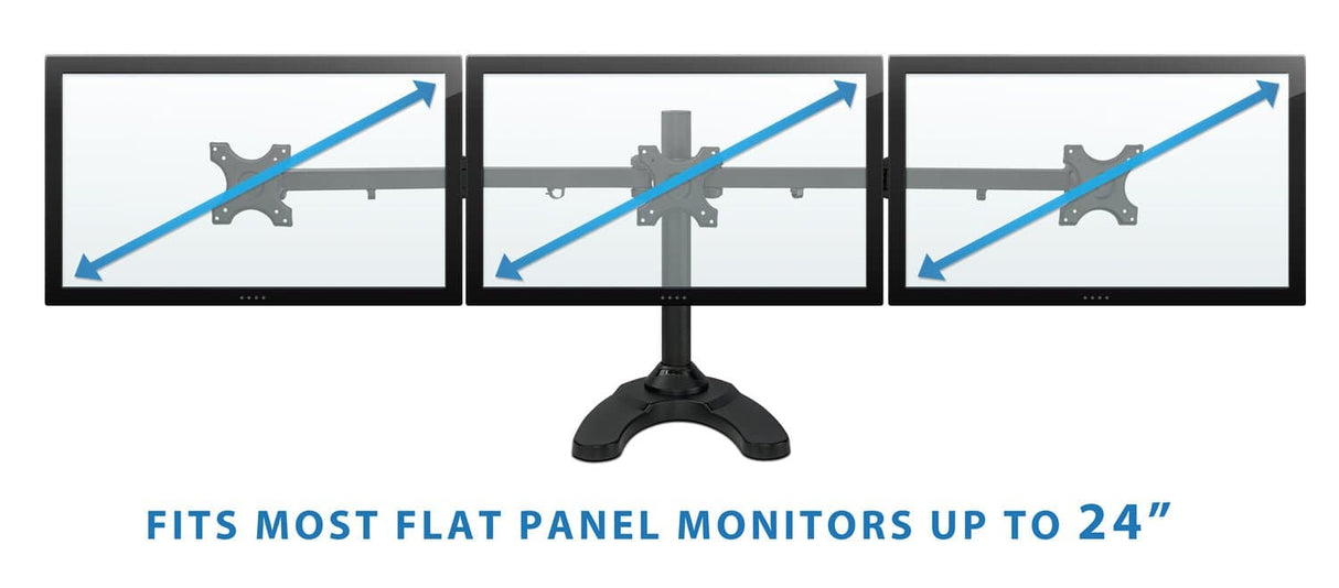 Monitor Stands - Full Motion Triple Monitor Desk Stand - Mount-It! - MI-789