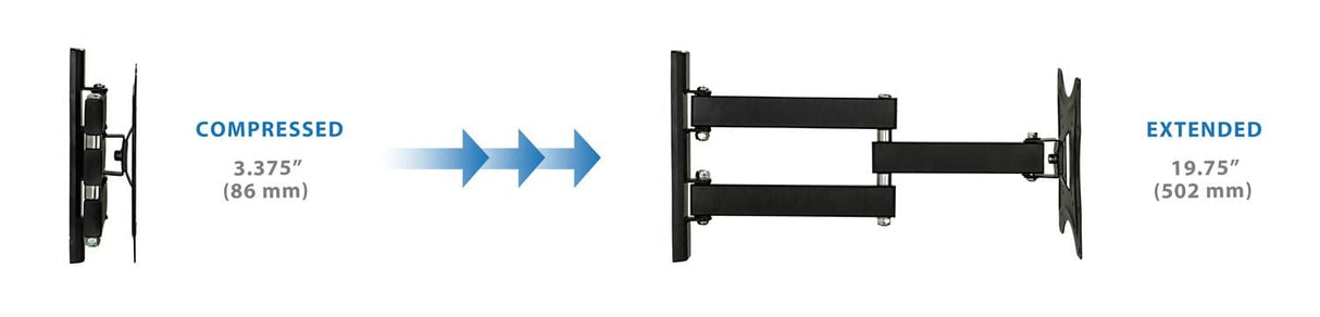 TV Mount - Full Motion TV Wall Mount - Mount-It! - MI-2041L