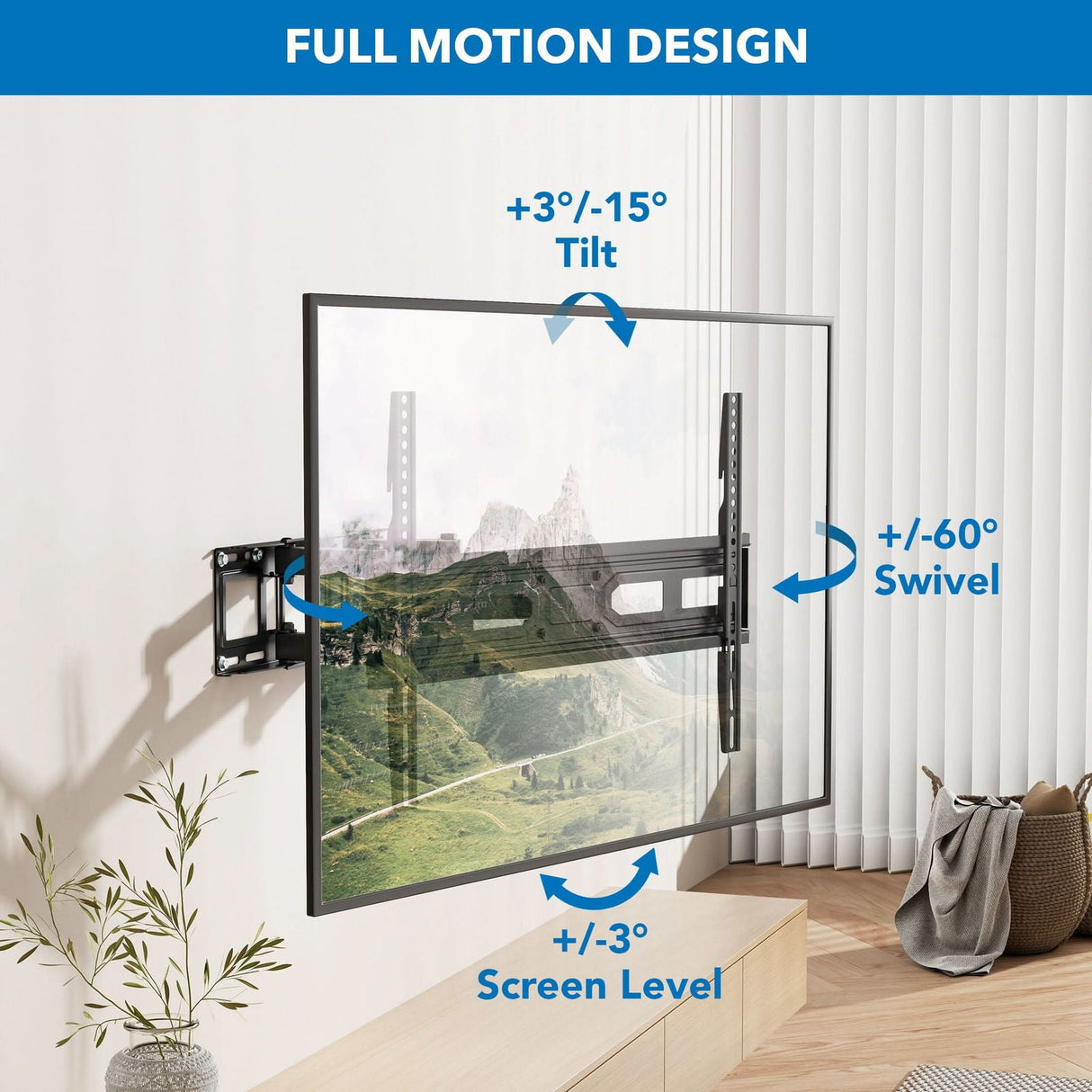 TV Mount - Full Motion TV Wall Mount - Mount-It! - MI-4112