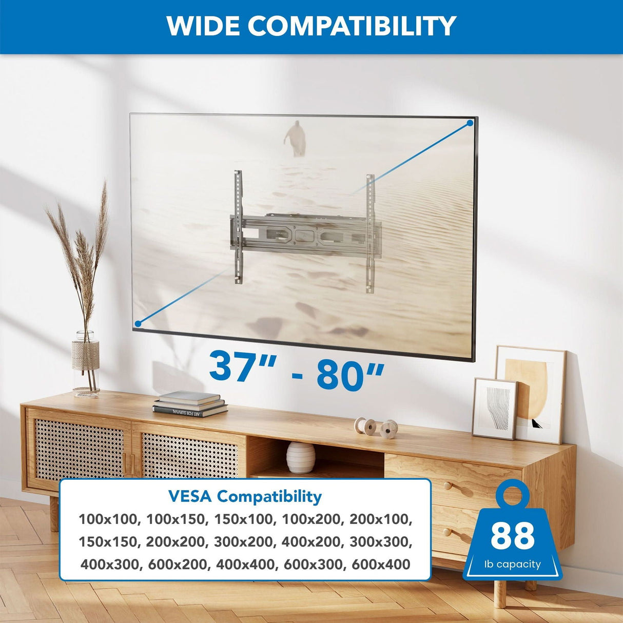 TV Mount - Full Motion TV Wall Mount - Mount-It! - MI-4112