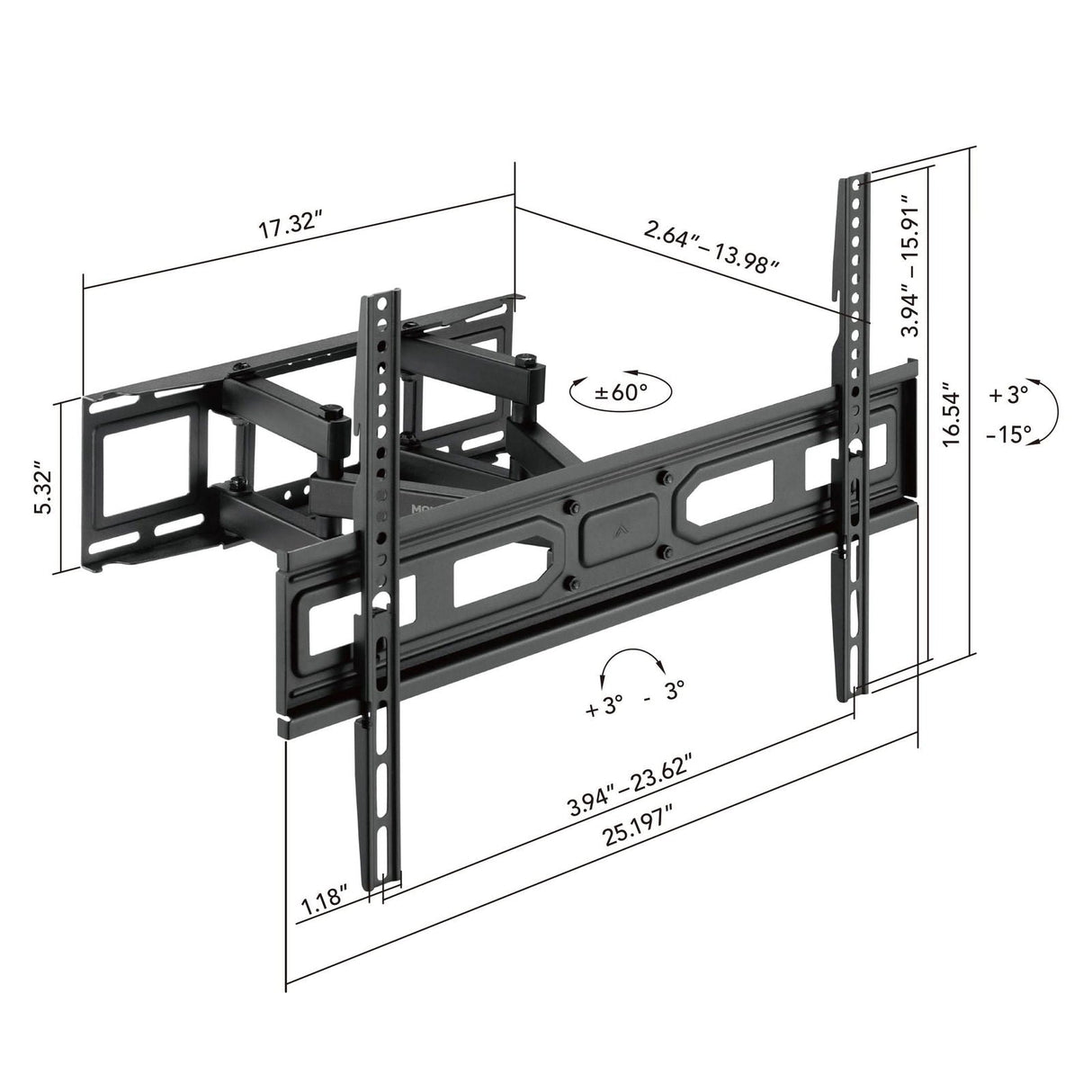 TV Mount - Full Motion TV Wall Mount - Mount-It! - MI-4112