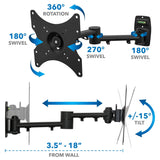 TV Mount - Full Motion TV Wall Mount - Mount-It! - MI-4151