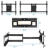 TV Mount - Full Motion TV Wall Mount with Extra Long Extension - Mount-It! - MI-372