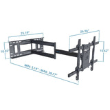 TV Mount - Full Motion TV Wall Mount with Extra Long Extension - Mount-It! - MI-397