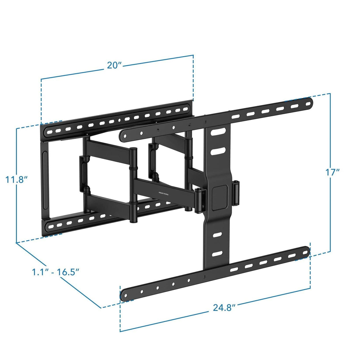 TV Mount - Full Motion TV Wall Mount with Ultra-Slim Profile - Mount-It! - MI-309