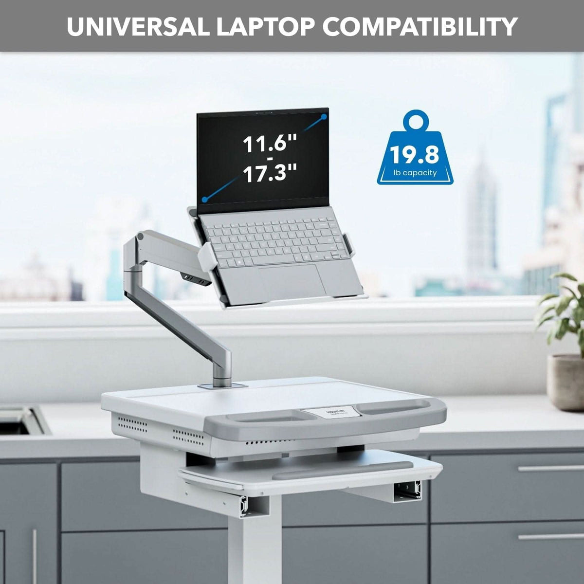 Mobile Arm Computer Mount-It! Gas Spring Laptop Arm for MedHub Mobile Workstations - Mount ...