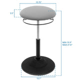 Grey Desk Accessories - Height Adjustable Standing Desk Stool - Mount-It! - MI-932