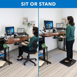 Standing Desk - Hand Crank Standing Desk with 55" Tabletop - Black Base - Mount-It! -