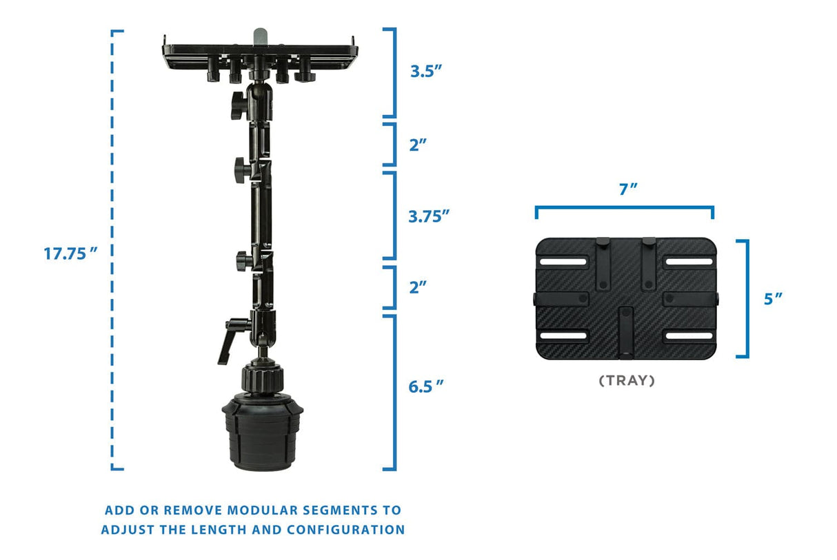 Vehicle Mount - Heavy-Duty Cup Holder Tablet ELD Mount - Mount-It! - MI-7320