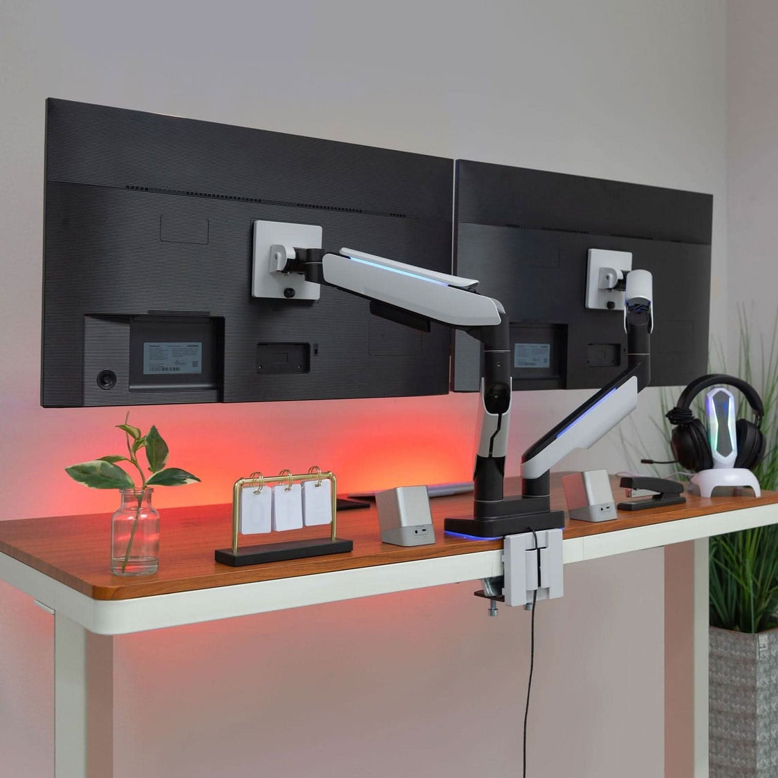 Monitor Module Dual Action Dual Monitor Mounts & Arms | Desk Mount Solutions for 2 Screens – Mount-It!