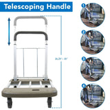 Hand Truck - Heavy Duty Folding Platform Cart with Expandable Base - Mount-It! - MI-950