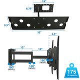 TV Mount - Heavy Duty Full Motion TV Wall Mount with Long Extension - Mount-It! - MI-319B