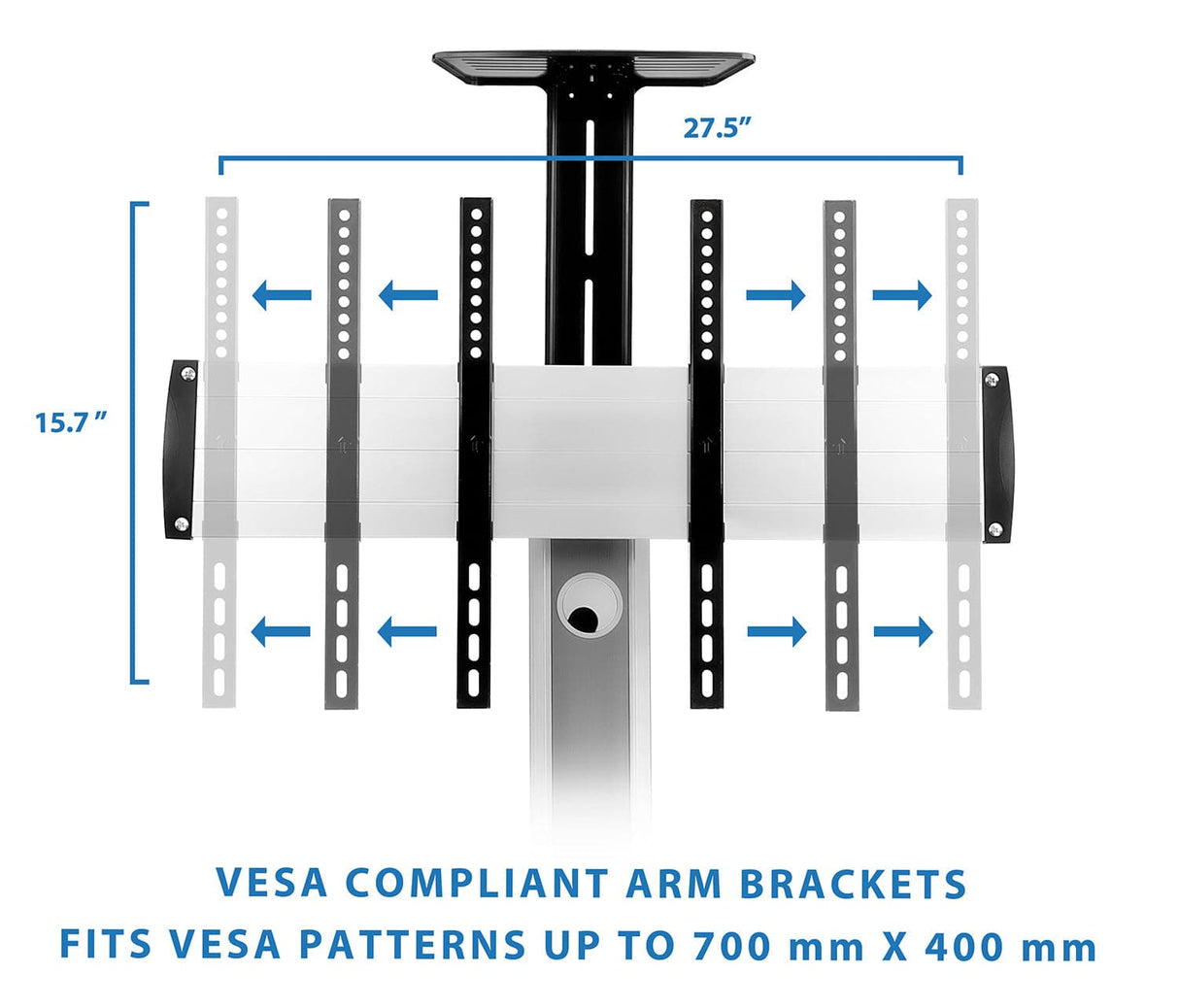 TV Cart - Heavy Duty Mobile TV Cart - Mount-It! - MI-875