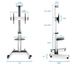 TV Cart - Heavy Duty Mobile TV Cart - Mount-It! - MI-875