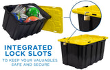 Storage Crate - Heavy-Duty Plastic Storage Bins, Set of 3 - Mount-It! - WI-3001