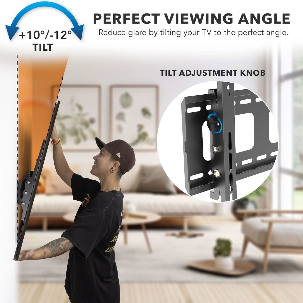 TV Mount - Heavy-Duty Tilt TV Wall Mount - Mount-It! - MI-2303L