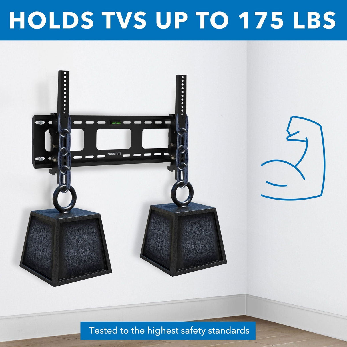 TV Mount - Heavy-Duty Tilt TV Wall Mount - Mount-It! - MI-303B