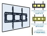 TV Mount - Heavy-Duty Ultra Low Profile TV Wall Mount with Locking Feature - Mount-It! - MI-305B