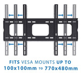 TV Mount - Heavy-Duty Ultra Low Profile TV Wall Mount with Locking Feature - Mount-It! - MI-305B