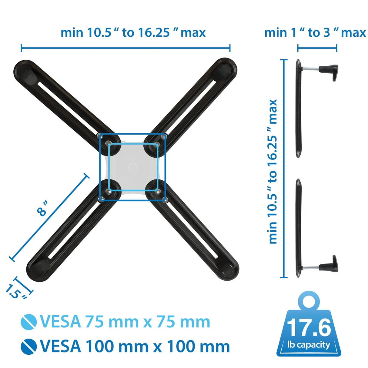 Monitor Vesa Adapters - Heavy Duty VESA Adapter Mounting Kit - Mount-It! - MI-780