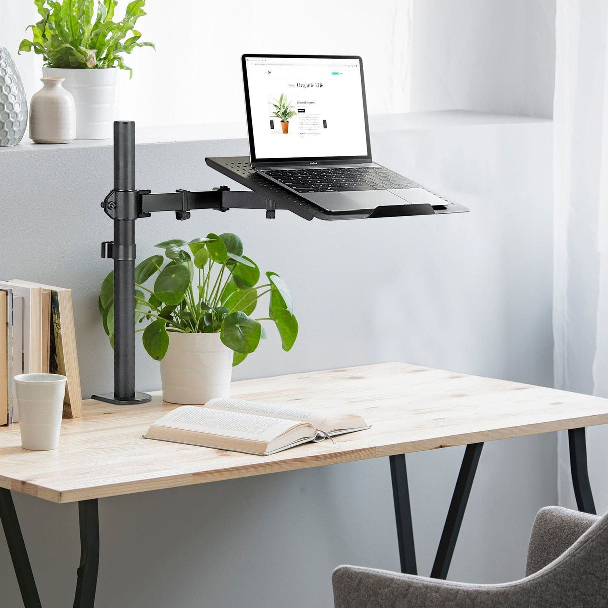 Laptop Mount - Height-Adjustable Laptop Desk Mount - Mount-It! - MI-4352LT