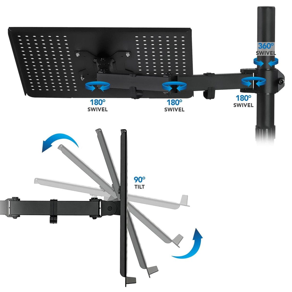 Laptop Mount - Height-Adjustable Laptop Desk Mount - Mount-It! - MI-4352LT