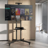 TV Cart - Height Adjustable Mobile TV Cart & Shelf - Mount-It! - MI-876