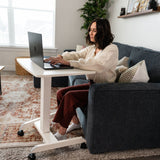 Mobile Standing Desk - Height Adjustable Rolling Laptop Desk - Mount-It! -