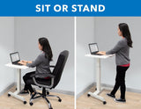 Mobile Standing Desk - Height Adjustable Rolling Laptop Desk - Mount-It! -