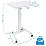 Mobile Standing Desk - Height Adjustable Rolling Laptop Desk - Mount-It! -