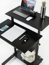 Mobile Standing Desk - Height Adjustable Rolling Stand up Desk - Mount-It! -