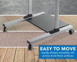 Mobile Standing Desk - Height Adjustable Rolling Stand up Desk - Mount-It! -