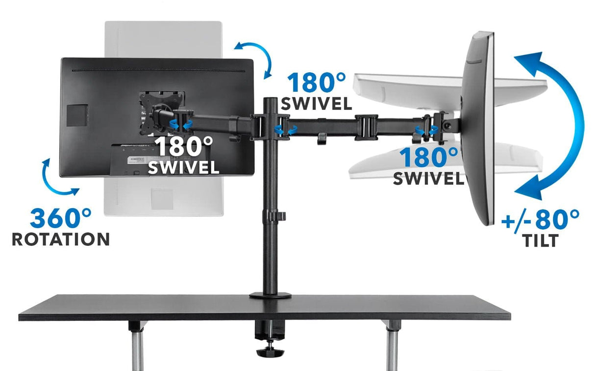 Mobile Standing Desk - Height Adjustable Rolling Stand up Desk - Mount-It! -