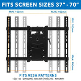 TV Mount - Hospitality TV Wall Mount With STB Enclosure - Mount-It! - MI-389