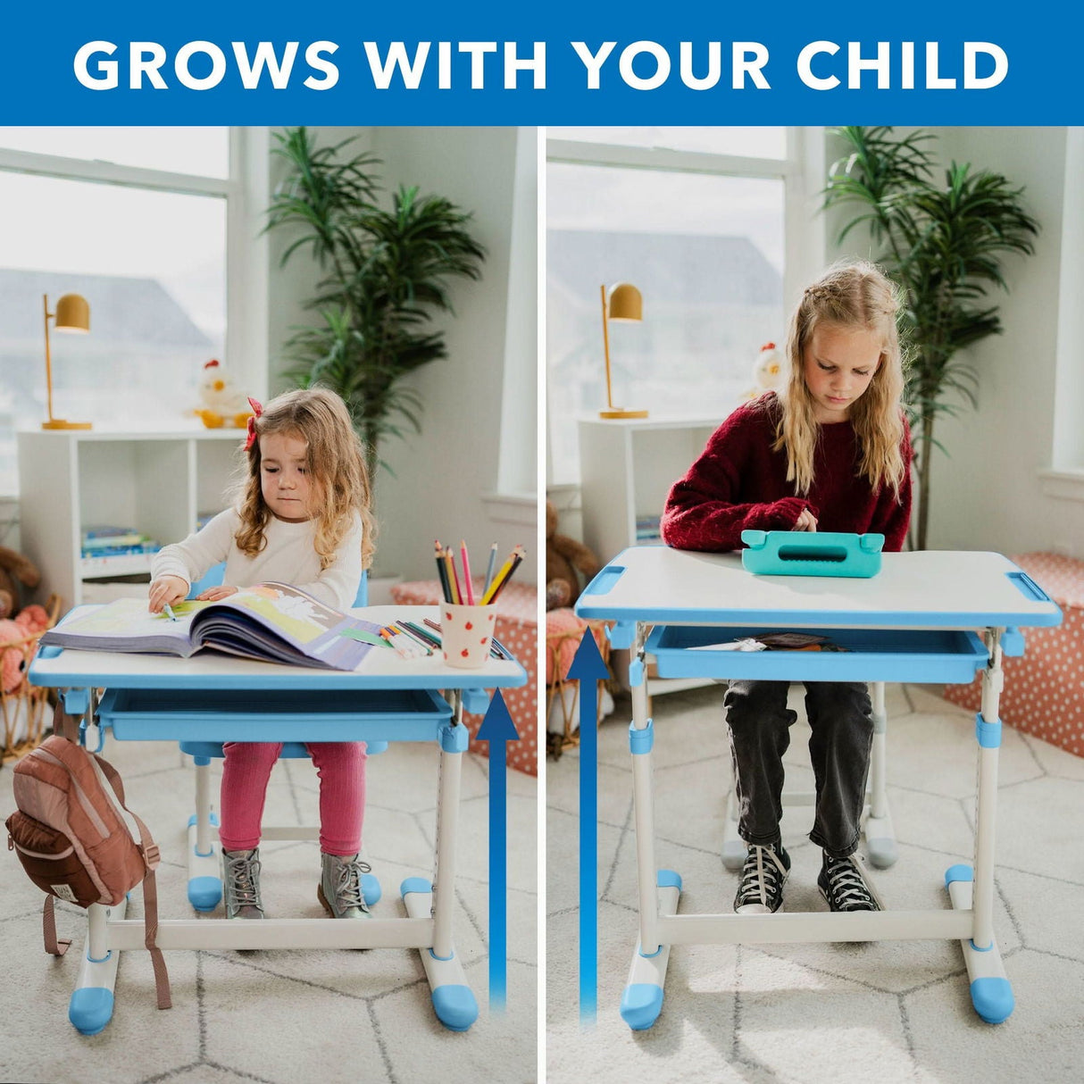 Children's Desks - Kids Desk and Chair Set for Ages 3-10 - Mount-It! -