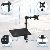 Laptop Mount - Laptop and Monitor Desk Mount - Mount-It! - MI-4352LTMN