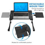 Laptop Stand - Laptop Tray w/ Cooling Fan & Mouse Pad - Mount-It! - MI-7211